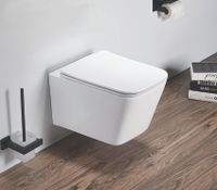 Унитаз подвесной Azario NOVA 530х350х360 безободковый, с ультра тонким сиденьем микролифт, белый арт-AZ-2216-SP — фото 1, Подвесные унитазы