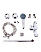 OneLife смеситель для ванны однорычажный полимерный универсальный с душевым набором, хром арт-P11-218cr — фото 6, Смеситель для ванны