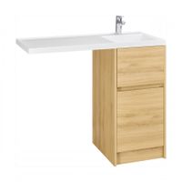 Фасады для тумбы ЛОНДРИ 40, компл. 2шт., дуб сантана 1A274901LH0C0 — фото 1, Тумбы под раковину