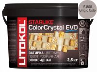 Затирка эпоксидная Litokol STARLIKE ColorCrystal EVO S.800 Grigio Oslo 485470003 — фото 1, Затирка для плитки
