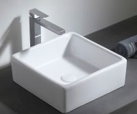 Раковина Azario 38*38*13,5 накладная, белая арт-AZ4566 — фото 1, Раковины накладные