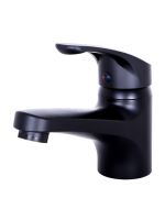 OneLife смеситель для раковины однорычажный полимерный с гигиеническим набором, черный арт-P01-022b — фото 2, Смесители для раковины