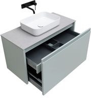 Тумба под раковину Allen Brau Fantasy 100 1.11004.PWM папирус матовый — фото 7, Тумбы под раковину