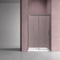 Душевая дверь Dice , 1100, вороненая сталь, стекло прозрачное арт-VDS-4D110CLGM — фото 1, Раздвижные душевые двери