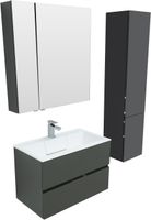 Тумба под раковину Aquanet Алвита 80 серый антрацит 00215120 — фото 9, Тумбы под раковину