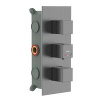 Смеситель для душа термостат душа Raglo R02.263.09, графит — фото 1, Смеситель для душа