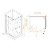 Душевой уголок RGW PA-44-1 (PA-02 + Z-060-1) 1000x800 410844108-011 — фото 1, Прямоугольные душевые уголки
