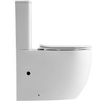 Унитаз ABBER Bequem компакт белый, безободковый, смыв торнадо арт-AC1110T — фото 13, Напольные унитазы