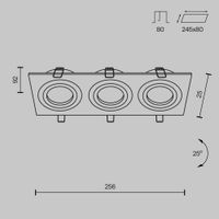 Встраиваемый светильник Technical DL024-2-03W — фото 8, Точечные светильники