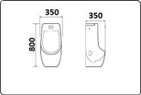 Писсуар подвесной CeramaLux арт-X546S — фото 2, Писсуары