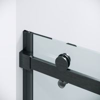 Дверь в нишу Grossman Classic (140х195) графит сатин,стекло прозрачное,раздвижная, 1 место арт-100.K33.04.140.42.00 — фото 9, Раздвижные душевые двери