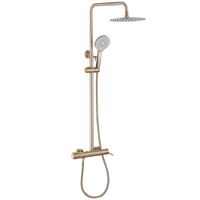 Душевая стойка ABBER Emotion AF8816GL с изливом, золото матовое — фото 1, Душевые стойки