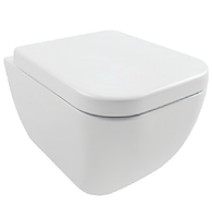 Комплект Унитаз HATRIA BIANCA подвесной безободковый с сиденьем с крышкой с плавным опусканием цвет белый арт-Y3AK01 Y1VB01 — фото 1, Подвесные унитазы