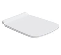 Сиденье с крышкой SIMAS BADEN BADEN с микролифтом быстросъемное цвет белый петли хром BB004 — фото 1, Сиденья для унитаза