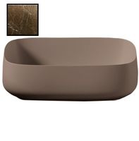 Раковина Artceram Cognac Quadro накладная без отверстий цвет Bronze amani арт-COL009 49 00 — фото 1, Раковины накладные