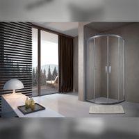 Душевой уголок Terminus Соренто четверть круга 100х100х200, хром 6ES100х100C — фото 1, Душевые уголки четверть круга