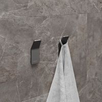 Крючок одинарный SMOOTH LINE для полотенец 2 шт., графит арт-9716003 — фото 1, Крючки для полотенец