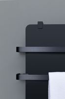 Полотенцесушитель электрический Allen Brau Infinity 120x44 с рейлингом 2.0 и креплением, черный матовый 00325638 — фото 3, Электрические полотенцесушители