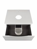 BOND Cube Тумба со столешницей подвесная белая матовая без раковины арт-T55605 — фото 4, Тумбы под раковину