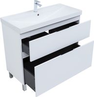 Товар: Тумба под раковину Aquanet Алвита New 100 напольная, белый матовый 00344135 - фото 6 Тумба под раковину Aquanet Алвита New 100 напольная, белый матовый 00344135 — фото 6, Тумбы под раковину
