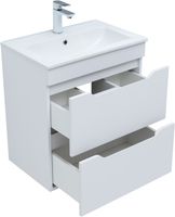 Тумба под раковину Aquanet Практика 60 белый глянец арт-00347963 — фото 2, Тумбы под раковину