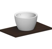 Раковина Scarabeo MATTY накладная с переливом без отверстий цвет белый арт-8055 — фото 1, Раковины накладные