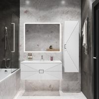 Тумба подвесная "ЛУКСОР-100 см" с 2-я ящ. белая матовая (ум. Блисс-100 см.) арт-1010058 — фото 3, Тумбы под раковину