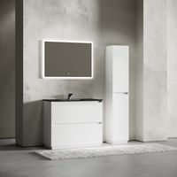 Тумба под раковину SANCOS Libra Floor напольная, 990х450х840, c двумя ящиками оснащенными доводчиками, белый глянец , арт. арт-LB100FW — фото 10, Тумбы под раковину