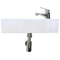 Раковина маленькая GS, 45x25x12 cm, отверстие справа. белая керамика арт-32577 — фото 12, Раковины накладные