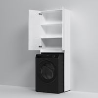 X-Joy Шкаф над стир.машиной с дверями, узкий, 65 см, белый арт-M85CSX0652WG1 — фото 5, Шкафы для ванной