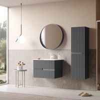 Тумба с раковиной ORKA Moonlight 70 подвесная, антрацит матовый арт-5003439 — фото 2, Тумбы с раковиной