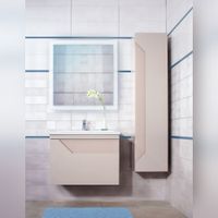 Тумба под раковину подвесная Бриклаер Брайтон бежевый, 70 см 4627125415814 — фото 3, Тумбы с раковиной