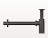 Сифон, Gessi, Technical Accessories, для раковины, тип-округлый, 1 1/4", цвет-Black Metal Brushed PVD арт-01377.707 — фото 1, Сифоны для раковины