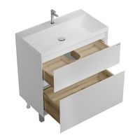 Тумба напольная "МЕРКАДО-80 см" с 2-я ящ. белая матовая (ум. Classica-80) арт-108074 — фото 2, Тумбы под раковину