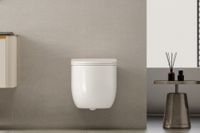 Унитаз ABBER Bequem подвесной белый, безободковый, смыв торнадо арт-AC1104TN — фото 13, Подвесные унитазы