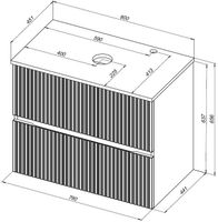 Тумба под раковину Aquanet Джейн 80 маренго 00313302 — фото 2, Тумбы под раковину