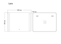 Зеркало LARA (1000*800*45) LED с сенсорным выключателем и гравировкой 1310080 — фото 3, Зеркала в ванную комнату