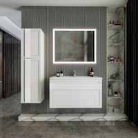 Товар: Комплект мебели для ванной Бриклаер БЕРЛИН 100BB, белый - фото 1 Комплект мебели для ванной Бриклаер БЕРЛИН 100BB, белый — фото 1, Комплекты мебели для ванной