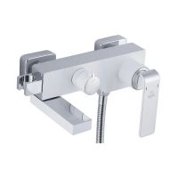 Смеситель для ванны Rose , белый/хром арт-R1402F — фото 1, Смеситель для ванны