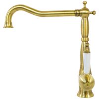 Товар: CUCINA OXFORD См-ль д/кухни моноком., ручка белая/бронза арт-18195 - фото 2 CUCINA OXFORD См-ль д/кухни моноком., ручка белая/бронза арт-18195 — фото 2, Смесители для кухни