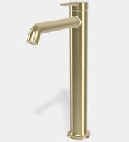 Смеситель для раковины, Fima Carlo Frattini, Snap, тип открывания воды-однорычажный, тип регулирования воды-керамический картридж, монтаж-на раковину/столешницу, отверстия для монтажа-1, высота, мм-289, вынос излива, мм-170, тип излива-неподвижный, донный клапан-есть (click-clack 1``1/4), тип подводки-гибкая, стандарт подвода воды-3/8", цвет-шампань брашированная арт-F3111/HHS — фото 1, Смесители для раковины