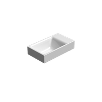 раковина подвесная/встраиваемая NUBES 40x23 без отверстия под смеситель, без перелива белый арт-9636011 — фото 2, Раковины подвесные