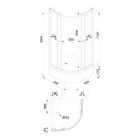 ДО Ультра 80*80 В (3 места+сифон D50) арт-Щ0000072616 — фото 8, Душевые уголки четверть круга