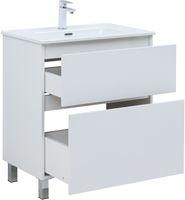 Товар: Тумба с раковиной Aquanet Вега 70 (Ирис) напольная 2 ящ. цв. белый глянец 00345376 - фото 11 Тумба с раковиной Aquanet Вега 70 (Ирис) напольная 2 ящ. цв. белый глянец 00345376 — фото 11, Тумбы с раковиной