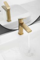 Смеситель для раковины BELZ , брашированное золото арт-B10715-5 — фото 5, Смесители для раковины