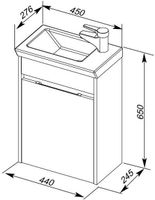 Тумба с раковиной Aquanet Дувр 45 белый арт-00213041 — фото 13, Тумбы с раковиной