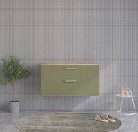 Тумба под раковину ORKA Salerno 100 подвесная, цвет Sardinia, ручки золото 3008781 — фото 1, Тумбы под раковину