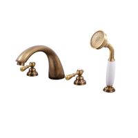 MORAVA смеситель каскадный на 4 отверстия, ЦВЕТ БРОНЗА арт-MK469.5SSM — фото 1, Смеситель для ванны