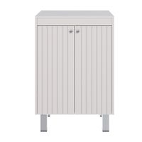 Шкаф Lemark ROMANCE 60 см подвесной/напольный, с откидной корзиной для белья, цвет корпуса, фасада: арт-LM07R35N-SH — фото 2, Шкафы для ванной