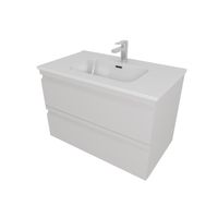 Комплект мебели: Тумба 80см ВЕГА с раковиной AQ0480-00, 2 ящика, цвет серый туман арт-AQ77080-LG — фото 1, Тумбы с раковиной